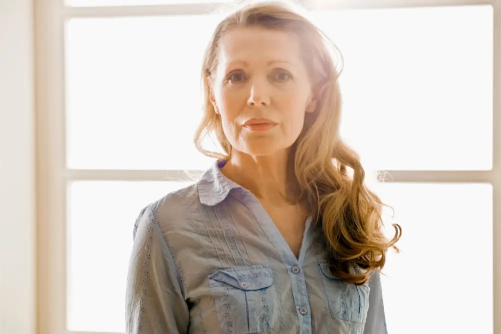 woman in denim shirt - Pacifica Center For Plastic Surgery woman in denim shirt