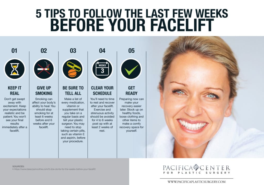 5 Tips to Follow the Last Few Weeks before Your Facelift [Infographic]