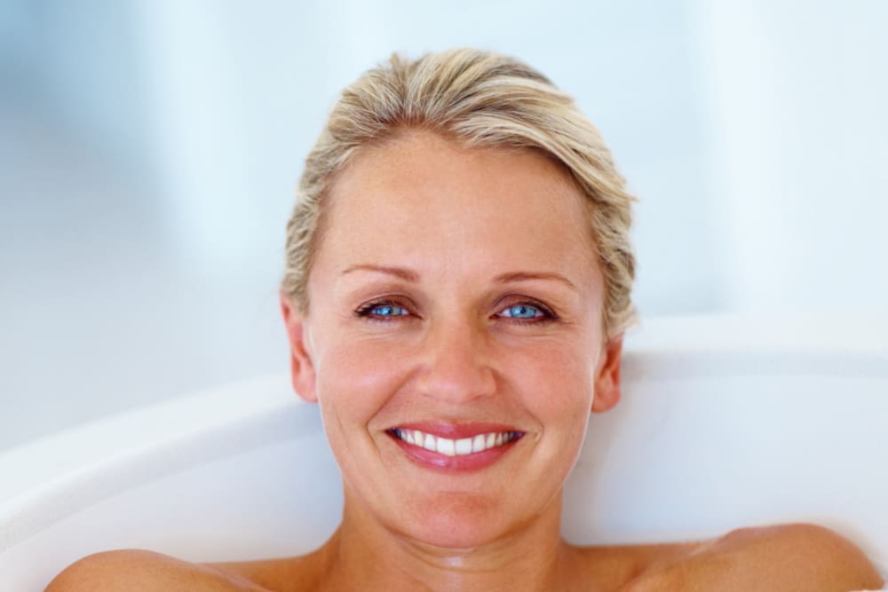 woman with blue eyes